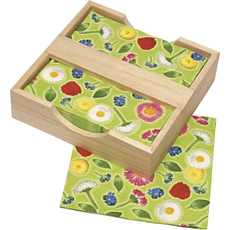 RAYHER - SCATOLA DI LEGNO PER TOVAGLIOLI18,5X18,5X4CM