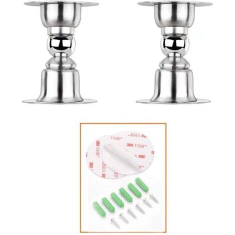 BUNTHAUS PA Stück magnetischer Türstopper, Türstopper aus Edelstahl mit doppelseitigem 3M-Klebeband oder Schrauben – ohne Bohren/mit Bohren, doppelter Verwendungszweck (1/4)