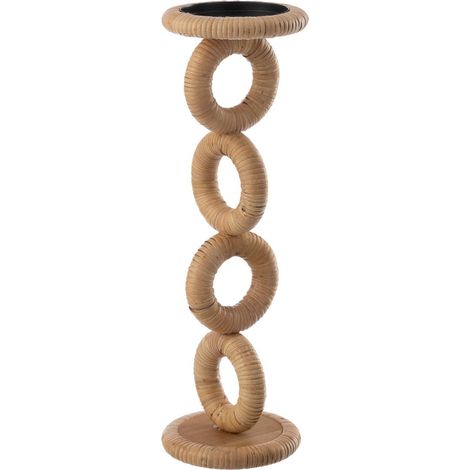 Bougeoir en Rotin "Ring" 45cm Naturel (1/5)