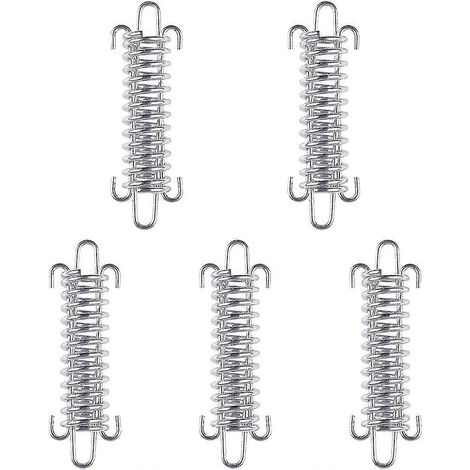 Lot de 5 tendeurs à ressort en acier inoxydable, corde de tente haute résistance pour auvent de camping, randonnée, pêche, pique-nique et voyages (1/5)