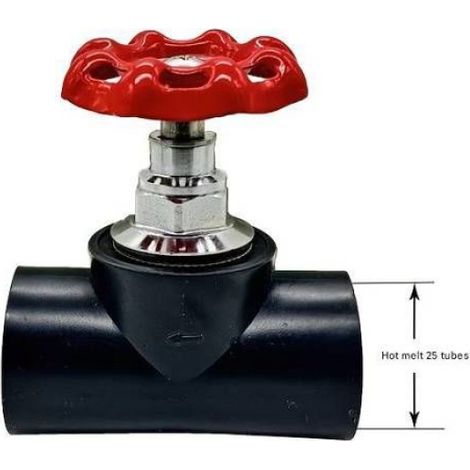 Vanne de tuyau d'eau à connexion rapide (25 mm), contrôle débit, durable, pour jardin (1/2)