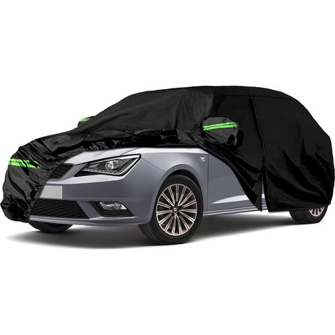 Housse de Voiture Adaptée pour Seat Ibiza 2008-2024, Housse de Garage Complète Noire étanche avec Porte Zippée pour Neige, Pluie, Protection Tous Temps,Personnalisé pour SEAT Ibiza 2008-2024 (1/5)