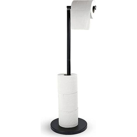 Soporte para rollos de papel con rodillos libres, para 3 rollos de repuesto, estilo moderno para baño (1/4)