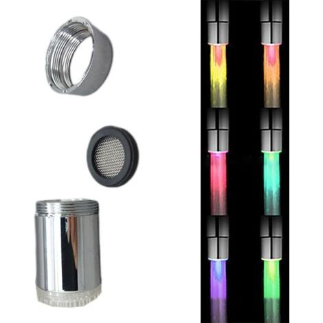 Kitchen sink faucet with 3-color LED light changing function, bathroom faucet, water tap, and temperature control. (1/5)