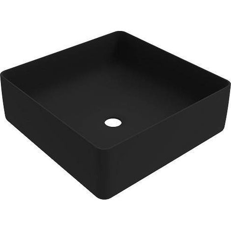 Lavabo de 416x416 mm negro mate con instalación sobre encimera Ercos Musa BLCERNMUSA0011  Negro mate