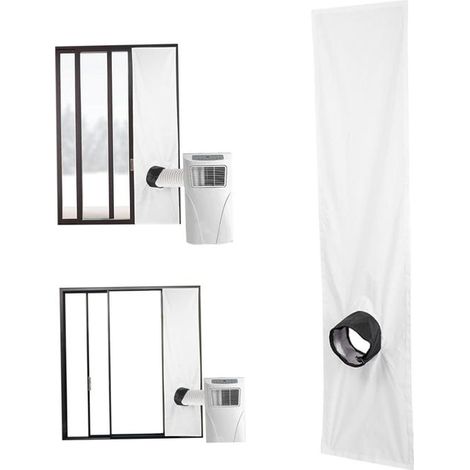 200 cm Kit de Vendeur AC Portable, Bouchon de fenêtre de climatiseur Portable Rape de Fixation étanche réglable Kit de fenêtre de climatisation Mobile (1/5)