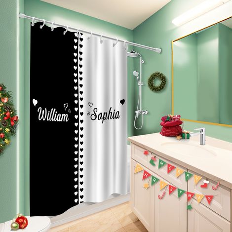 Rideau douche polyester 180x180 bordure lestée bâche de douche pour salle de bain moderne (1/5)