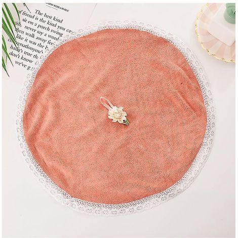 set Of 1 Couleur Orange Towels Essuie-mains Pour La Salle De Bain Et La Cuisine Avec Boucle De Suspension Essuie-mains Ronds En Fibre De Charbon (1/5)