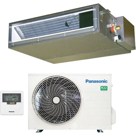 Panasonic Klimagerät Ducted Inverter Niederdruck 18000 Btu CS-Z50UD3EAW + CU-Z50UBEA R-32 Wi-Fi Optional Klasse A+ mit Kabelsteuerung Inklusive
