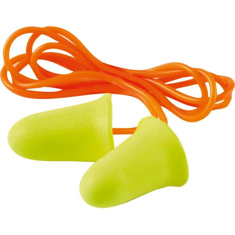 Bouchons d'oreilles  cordés jetables 3M E.A.R Soft FX 37dB Jaune x 200 paires ( Prix pour Boîte de 200 )