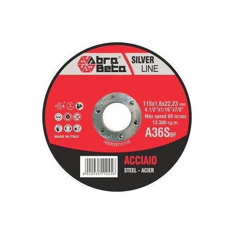 50 x ABRABETA DISCO P/FERRO D 115X1,6 MM