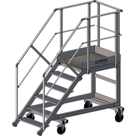 PROVOST - Plateforme d'accès benne à déchets en aluminium inox - Longueur 1000 mm