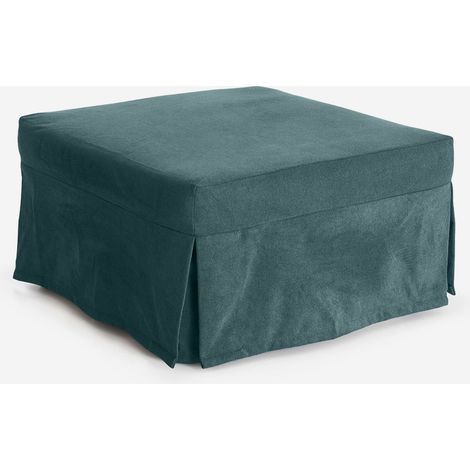 Pouf letto singolo idrorepellente sfoderabile Made in Italy Stelvio - Turchese