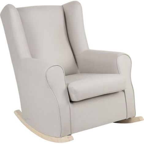 Schaukelsessel mit Beinen Holz beige 95x81x104cm