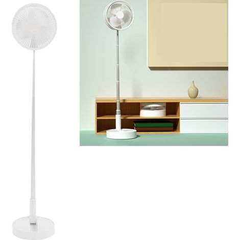 Ventilateur de sol pliable et silencieux télescopique Peacefair Storage, rechargeable et portable, 3600 mAh (1/5)
