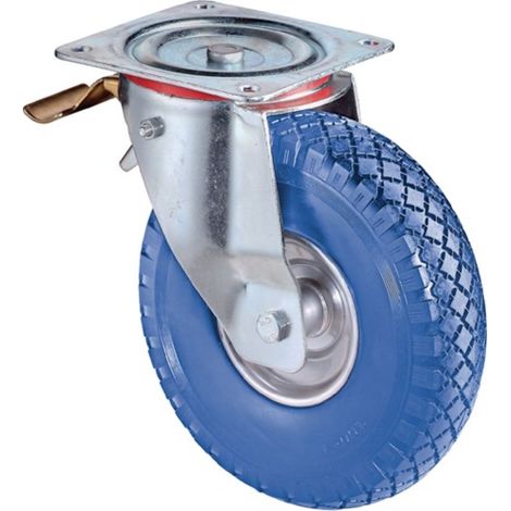 BS Rollen  ruota piroettante  con bloccaggio  totale e  piastra avvitabile  diametro ruota  200 mm  75 kg  - L420.C91.200 (1/2)