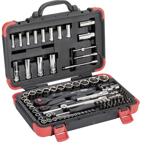 Steckschlüssel Satz ∙ V1706N ∙ 1/4 Zoll (6,3 mm) Vierkant hohl, 1/2 Zoll (12,5 mm) Vierkant hohl, 5/16 Zoll (8 mm) Sechskant massiv (1/5)