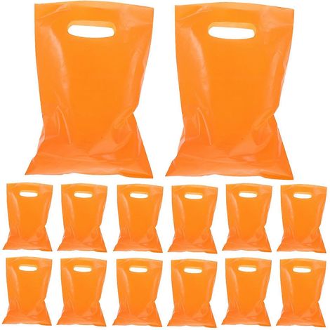 100 sacs à provisions avec poignées découpées, pour boutiques et emballages.-30X20cm-Random Color