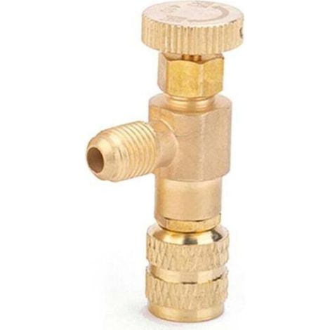 2 Stück R410A-Ventile, 1/4 Kältemittelfüllung – 5/16"-Durchflussregelventile aus Kupfer und Fluorid, Sicherheitsventile (1/4)