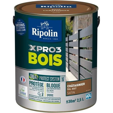Vernice per legno - RIPOLIN - 8007 - Castagno - Satinato - 2,5L