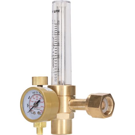 Régulateur de débit pour gaz de soudage CO2 argon avec manomètre et contrôle de pression (1/5)