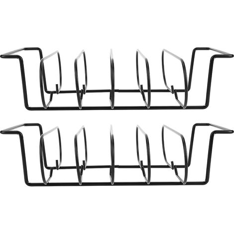 2-teiliger Antihaft-Grill aus Eisen für Barbecue, Outdoor-Kochzubehör für Steaks und Grillgerichte (1/5)