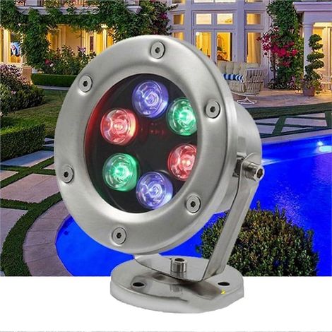 LED-Unterwasser-Teichleuchten, 12 W, 12 V, wasserdicht (IP68), 180° verstellbar, gelb, für Gartenbrunnen