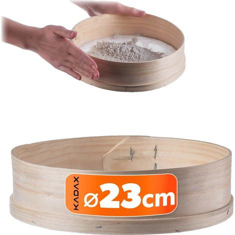 Tamis à Farine, Matériau en Bois, Diamètre de 230 mm, Idéal pour le Tamisage de la Farine, Design Durable, Matériau Conforme au Contact Alimentaire (1/5)