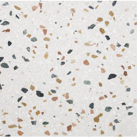Decoon – Carrelage effet marbre terrazzo beige 60 x 60 cm – Finition mate – Bords rectifiés – Résistant à l'usure et facile à entretenir (1/3)