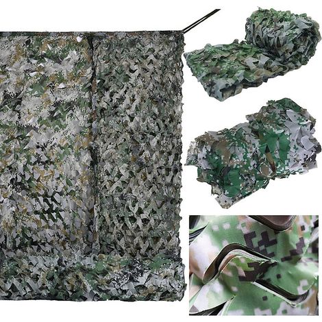 Filet de camouflage forestier - Filet de camouflage de l&aposarmée - Maille pare-soleil de jungle, filet d&aposombrage de jardin, 2 x 2 m (1/5)