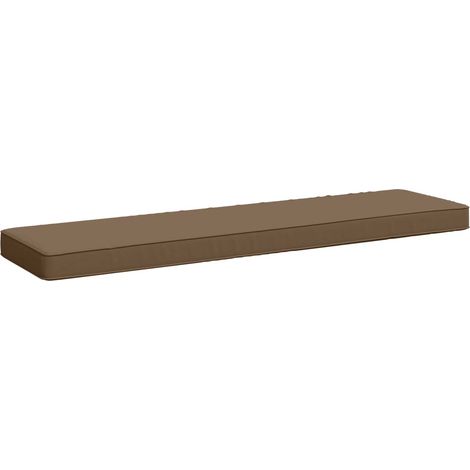 Coussin de banc 1 pièce VUGHT 100 % polyester Taupe vidaXL