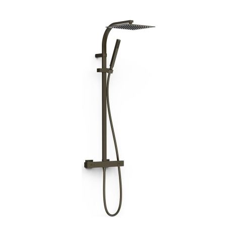 Ensemble douche robinet thermostatique 2 voies Over‑wall Noir Bronze - TRES 19039308KMB