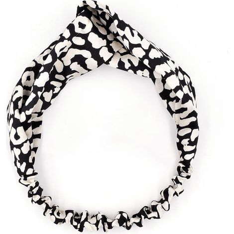 Headband - Cheetah Print Knotted Headband - For Women - Velvet Fabric - One Size Fits Most - 1 Piece (1/5)