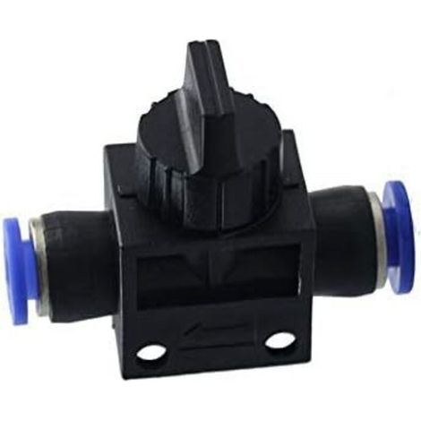 Pneumatic shut-off valve - Quick-connect fitting for air, water, vacuum (6 mm, 1 piece) (1/5)