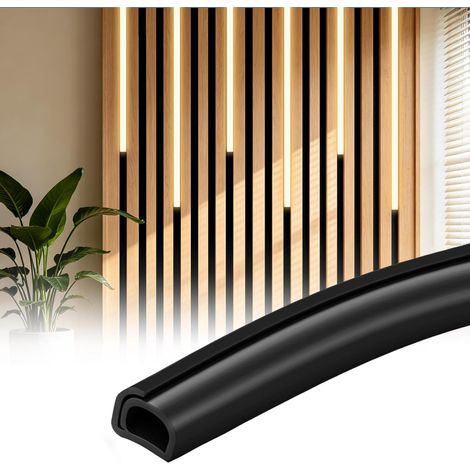 Goulotte de câble autocollante noire flexible pour panneaux acoustiques 5 m (1/5)