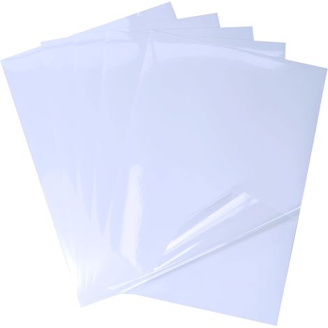 Bleidruck 25 Feuilles 210x297 mm de papier Autocollant Transparent Imprimable Clear étanche pour imprimante à jet d'encre/laser (1/5)