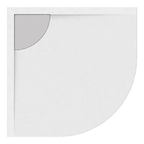 Piatto doccia 80x80 semicircolare acrilico con canalina in acciaio kamalu