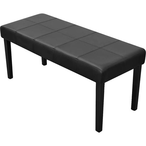 vidaXL Banc en cuir synthétique de haute qualité Noir (1/5)