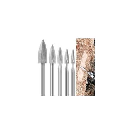 Jeu de Mèches de Sculpture sur Bois pour , 5 Pièces Mèches de Sculpture sur Bois avec tige de 1/8" pour Bricolage, Sculpture, gravure, ponçage et perçage (1/5)