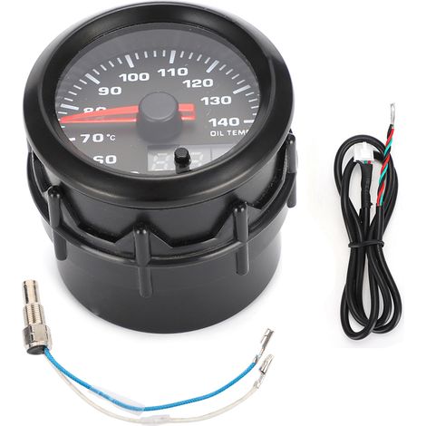 52-mm-Motoröltemperaturanzeige – Sensor inklusive – 7-farbiges LED-Display (1/5)