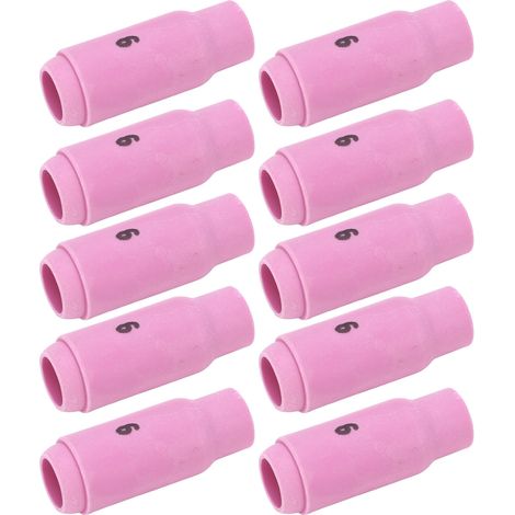 Jeu de 10 buses céramique TIG 10N48 6 pour torche WP17 WP18 WP26, accessoires de soudage, embouts de rechange, kit complet 170 chars max. (1/5)
