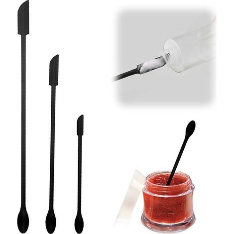 Set aus 3 Silikon-Schabern für Flaschen, Pfannen und Töpfe, spülmaschinenfest. (1/5)