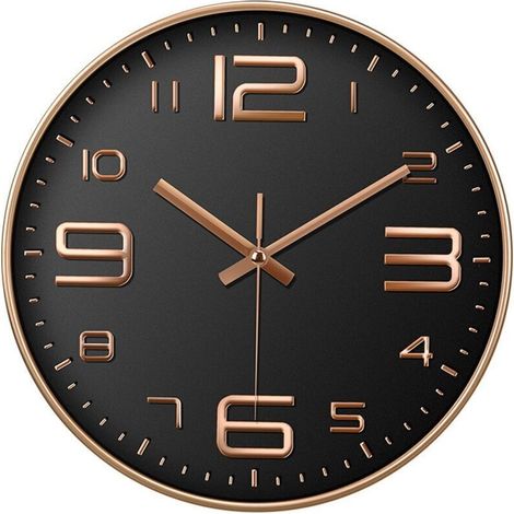 Horloge Décorative Contemporaine 30cm de Diamètre - Mécanisme Quartz Silencieux - Idéale pour Salon, Bureau ou Chambre
