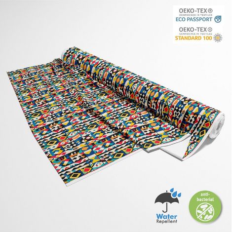 TESSUTI DECORATIVI PER ESTERNI OXFORD - Motivo africano DX18024 (1/5)