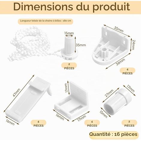 Window Brackets, 17 mm, Roller Blind Brackets (1/4)