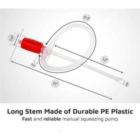 Pompe Siphon Manuelle pour Essence, Carburant ou Eau pour Pompage et Transfert de Transfert de Liquide - Grand Siphon pour (1/4)