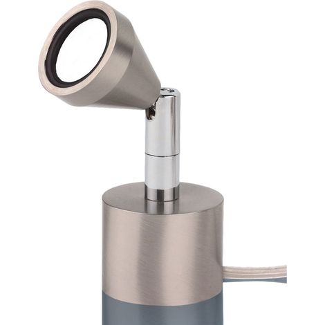 [GEBRAUCHT] B-Ware Busch LED Tischleuchte Mini schwenkbar Lampe Nickel 5000K 2,5W 250Lumen 13cm (1/2)