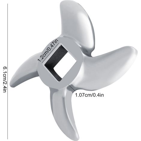 Ortviai Couteau de Hachoir à Viande en Acier Inoxydable 12 – Pièce de Rechange Compatible avec Hachoirs Électriques (1/4)