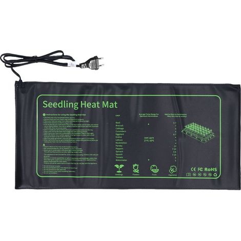 Tapis chauffant pour plantes en démarrage, en PVC IPX7, pour la germination hydroponique en serre, prise UE 220 V (1/5)