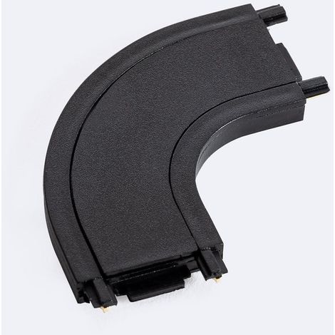 Verbindung Typ L Gebogen für Magnetschiene 25mm SuperSlim 48V Aufbau Schwarz